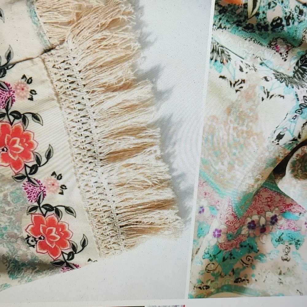 NWT FLORAL KIMONO/BEACH COVER UP - Picture 2 of 2